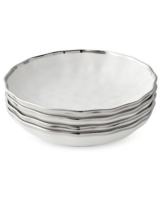 Certified International Regency Silver Set of 4 Soup Bowls