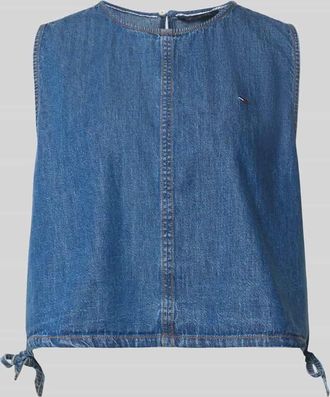 Tommy Jeans Relaxed Fit Denim Blusentop aus reinem Baumwolle in Jeansblau, Gr&ouml;&szlig;e XL