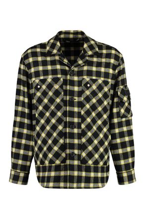 Versace Black Relaxed Checks Shirt