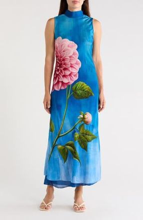 Elie Tahari The Sonja Garden Escape Sleeveless Silk Blend Maxi Dress at Nordstrom Rack, Size 12