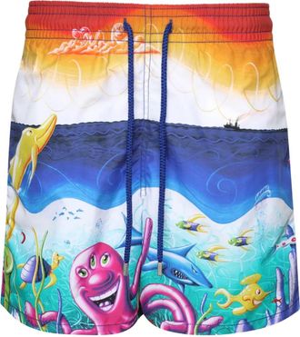 Vilebrequin x Kenny Scharf Costume da bagno Moorea - Blu