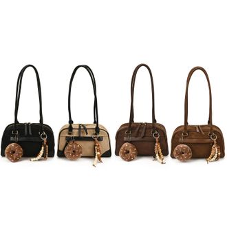 Generic Pufei Faux Suede Shoulder Bag Large Capacity Tote Bag Bag for Women (Black)