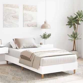 Berkfield Home Durable Bed Frame No Mattress White 100x200 cm Engineered Wood