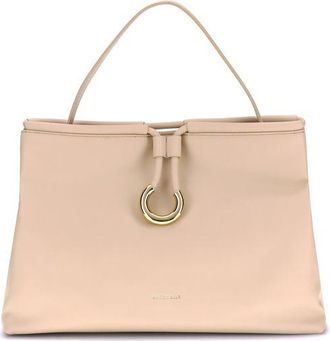 Coccinelle Beige Calf Leather Bos Taurus Womens Handbag