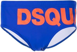 Dsquared2 logo-print swimming trunks - men - Polyamide/Spandex/Elastane - 44 - Blue