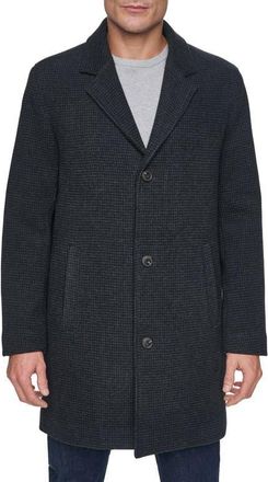 Cole Haan Check Flannel Coat in Charcoal Plaid at Nordstrom, Size Medium