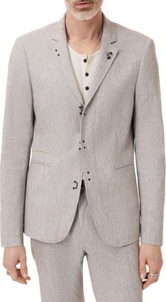 John Varvatos Wallace Slim Fit Stretch Cotton Sport Coat in Mushroom at Nordstrom, Size 48