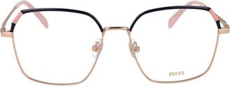 Emilio Pucci PU-1066372 Rose Gold Metal Eyeglasses - Rose gold