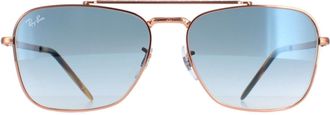 Ray-Ban Square Rose Gold Blue Gradient RB3636 New Caravan