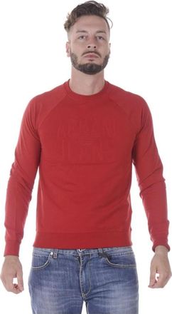Armani Jeans Capuchontrui - Heren - Sweatshirts - Rood - S - Katoen - Hoodies & sweatvesten