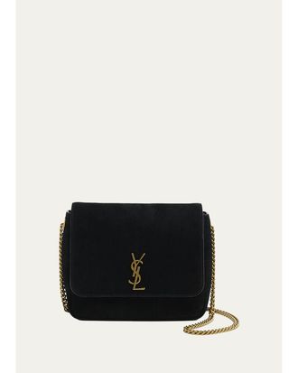 Saint Laurent Kate YSL Flap Shoulder Bag in Suede