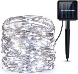 OEM Guirnalda De Luces Solares Para Exteriores, 22 M, 200 Led, Resistente Al Agua, 8 Modos, Ideal Para Jard&iacute;n, Patio, Terraza, Navidad, Bodas Y Fiestas. L