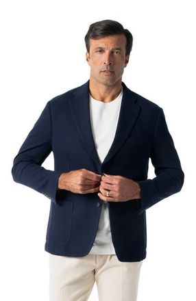 Robert Talbott Wright Knit Blazer in Navy at Nordstrom, Size 46