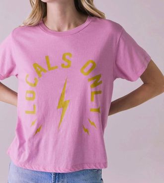 Chaser Locals Only Vintage Tee In Pink