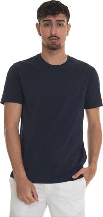 Fay T-shirt met korte mouwen en ronde hals - Heren - T-shirts - Blauw - S - Katoen - Tops