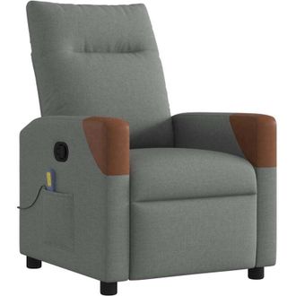 vidaXL Vidaxl - Sill&oacute;n De Masaje Reclinable De Tela Gris Oscuro