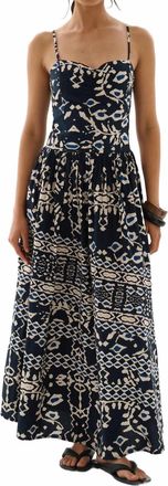 Maria Cher Ensenada Finley Long Dress In Marine