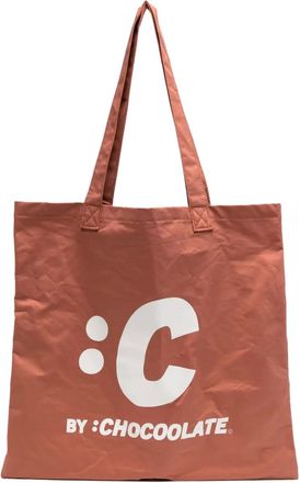 Chocoolate Borsa tote con stampa - Arancione