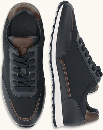 Paul & Shark Mens Paul & Shark Sneakers in Leather and Nylon - Navy - Size: 11