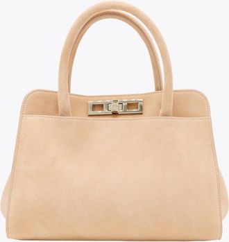 Fabiana Filippi Beige Leather Top Handle Bag