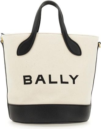 Bally Leren Bucket Bag Gemaakt in China - Dames - Shoppers - Beige - ONE Size - Katoen - Tassen