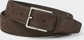 BOSS Mens Velvety espresso belt