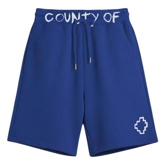 Marcelo Burlon Casual Shorts, male, Blue, Size: XL Sweatshorts