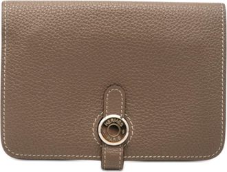 Herm&egrave;s Etoupe Gray Grayish Togo Leather Wallet (Bi-Fold) (Pre-Owned)