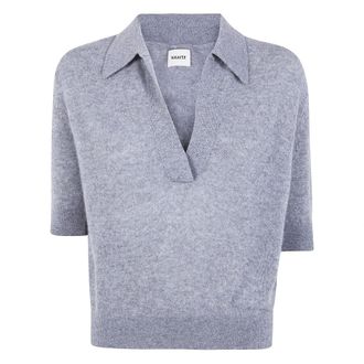 Khaite Truien & Vesten, Dames, Grijs, S, Kasjmier, Shrunken Jo Sweater