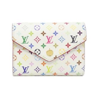 Louis Vuitton White Coated Canvas Wallet (Tri-Fold) (Pre-Owned)