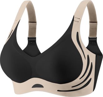 Generic High Support Wireless Sports Bra for Women Seamless Comfort Plus Size Activewear Workout Bralette Yoga Running Gym Womens Bras for 36g Vest Tops UK