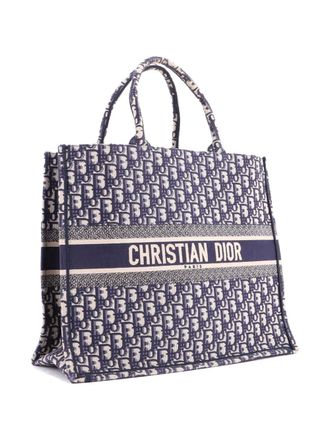 Dior Book Oblique Canvas Large tote bag - Blue