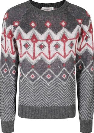 Ermanno Scervino Gebreide trui met ronde hals - Dames - Truien - Veelkleurig - Maat: M