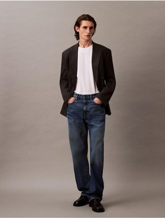 Calvin Klein Mens 90s Straight Jeans - Blue - 33W x 32L