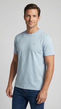 Calvin Klein T-Shirt CALVIN KLEIN SS STRETCH COTTON SLIM TEE, Herren, Gr. XXL, blau (winter sky), Single Jersey, Obermaterial: 95% Baumwolle, 5% Elasthan, unifarbe