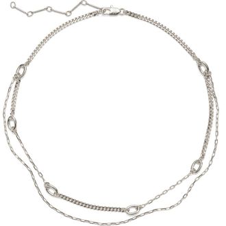 LADY GREY Dual Chain Necklace in Silver at Nordstrom