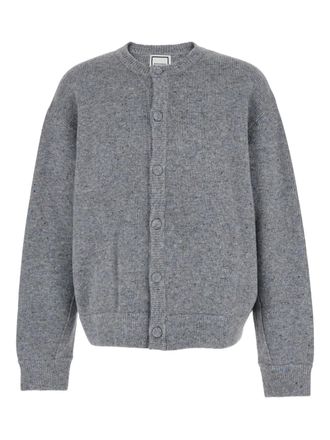 Wooyoungmi crew-neck buttoned cardigan - men - Nylon/Wool/Acrylic/Alpaca/Cotton/Polyester - 46 - Grey