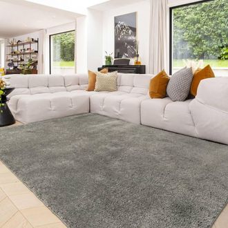 Kukoon Grey Washable Machine Shaggy Premium Rug | Size: 200 cm x 290 cm