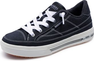 Skechers Womens Arch Fit Arcade-Meet Ya There Sneaker, Black, 3 UK