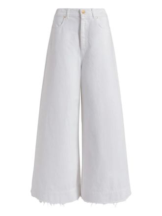Alberta Ferretti frayed-hem jeans - White