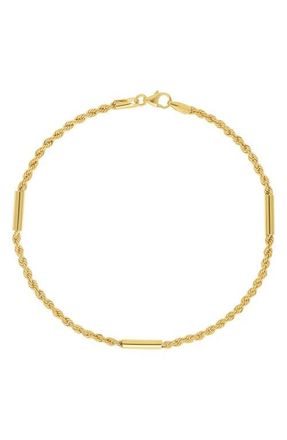 Bony Levy 14K Gold Florentine Bar Bracelet in 14K Yellow Gold at Nordstrom, Size 7