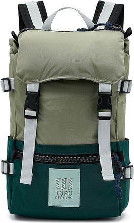 Topo Designs Rover Pack Mini Backpack Bags Oil Green/Dark Pine, Nylon