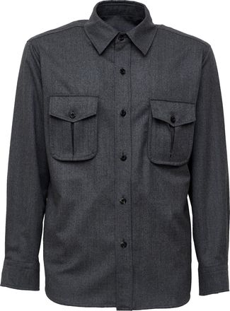 Caruso 120s Flap Pocket Wool Overshirt