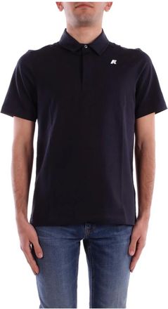 K-Way Tops, Heren, Blauw, 3Xl, Katoen, Stijlvol Logo Poloshirt