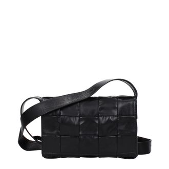 Bottega Veneta Herens Cassette crossbodytas zwart leer