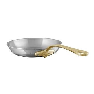 Bloomingdale's MCook B 5-Ply Polished Stainless Steel Frying Pan With Brass Handle, 10.2-inch in Silver at Nordstrom