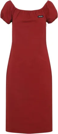 Miu Miu Midi Dresses, female, Red, Size: S Cotton Midi Dress