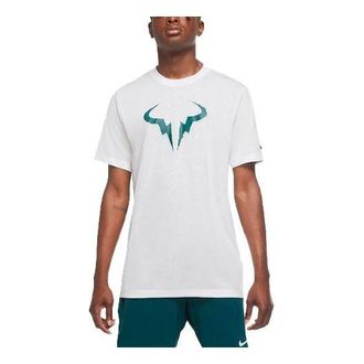 Nike Rafa Casual Sports Round Neck Tennis Short Sleeve White DA5400-100