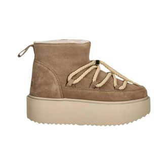 INUIKII Schoenen, Dames, Bruin, 40 EU, Wol, Classic Low Platform