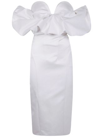 Elisabetta Franchi Satin Dress Strapples